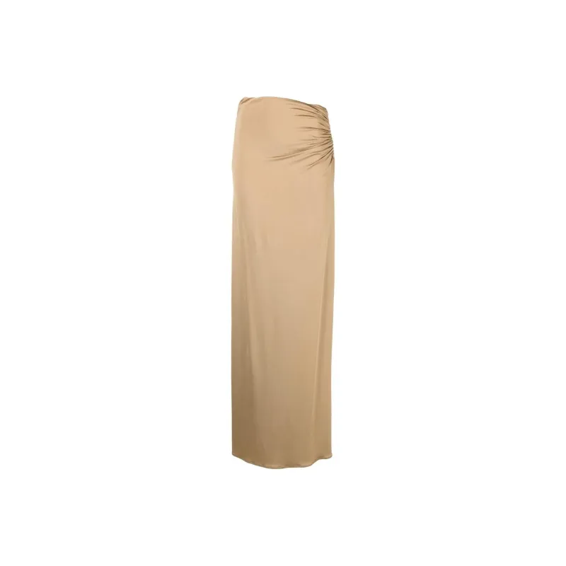 Magda Butrym Cut-Out-Detailed Ruched Maxi Skirt-0