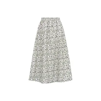 MEIYANG Casual Long Skirts Women's Gray Purple