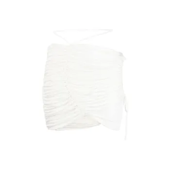 ANDREĀDAMO Ruched Mini Skirt