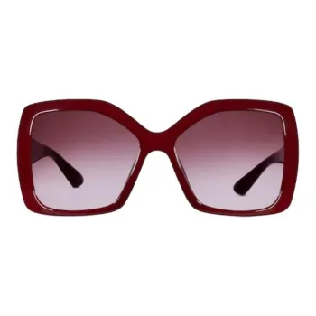 GUCCI Injection Molded Square Sunglasses Unisex Red