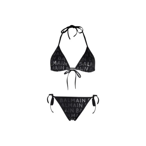 BALMAIN Logo Embellished Two Piece Swimsuit