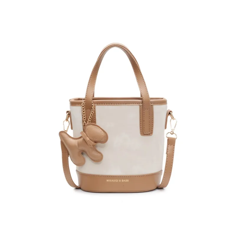 TOUTSEUL YOLO PU Handbag Regular Women's White & Khaki/White & Coffee/Black & Pink/Coffee-25
