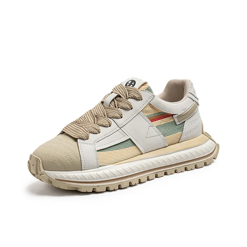 Yi Jiabao Anti Slip Wear Resistant Low Top Chunky Sneakers Men's-0
