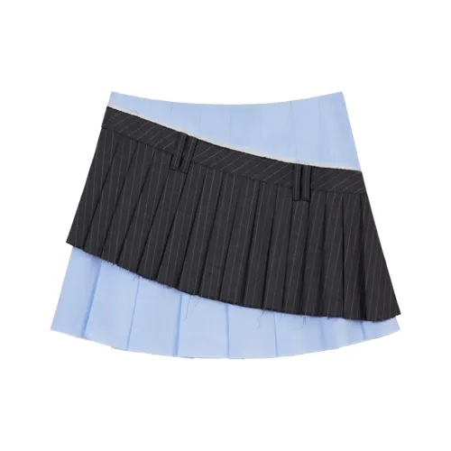 NancyCavally Casual Short Skirts Women's Stripes