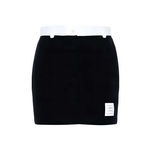 THOM BROWNE Contrast Waistband Mini Skirt