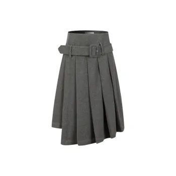 Three Quarters Casual Short Skirts Women's Gray