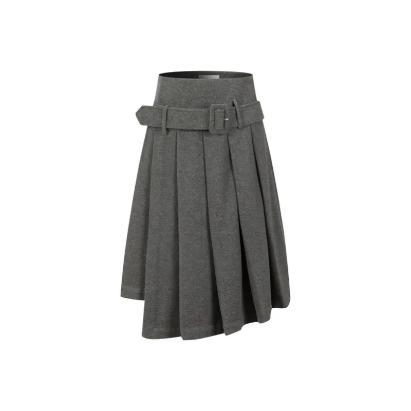 Three Quarters Casual Short Skirts Women's Gray-0