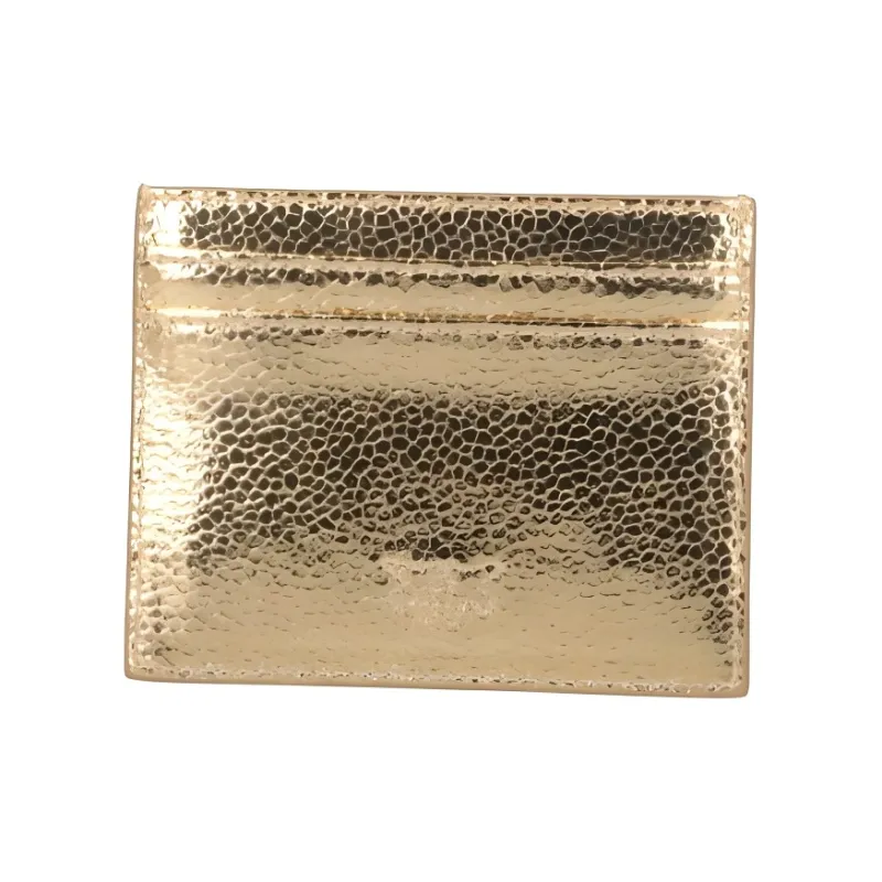 PINKO Leather Card Holder Women's Gold-1