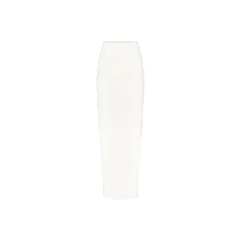 SKIMS COTTON JERSEY FOLDOVER SKIRT Casual Long Skirts Women's MARBLE/Marble