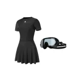 Black Swimsuit+Black Swim Goggles