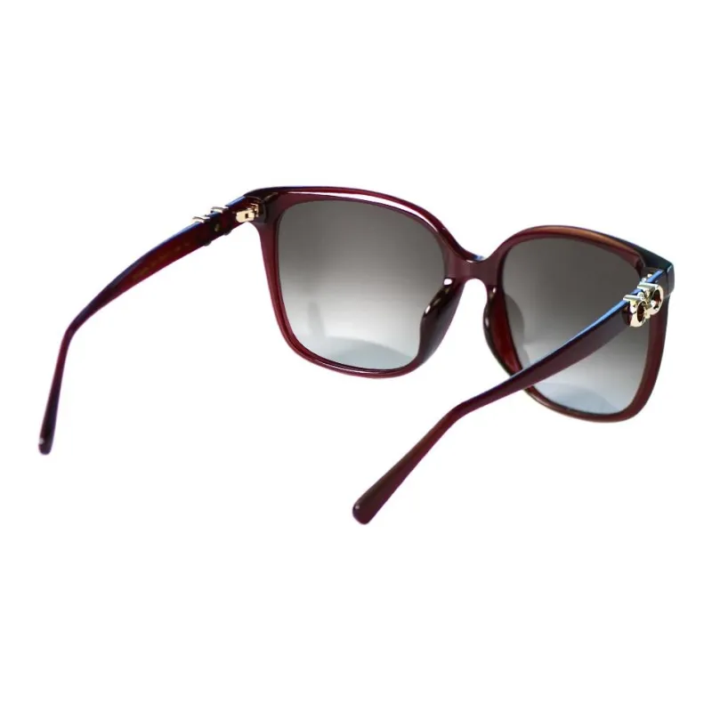 FERRAGAMO Plate And Metal Square Sunglasses Unisex Red-3