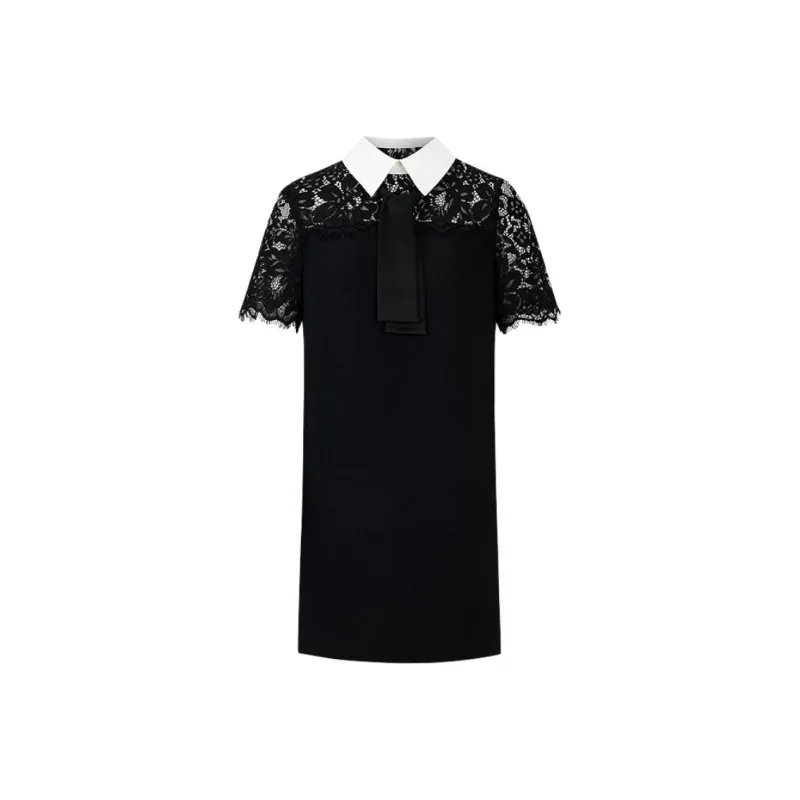 KARL LAGERFELD SS25 Short Sleeved Dress Women's Black-0