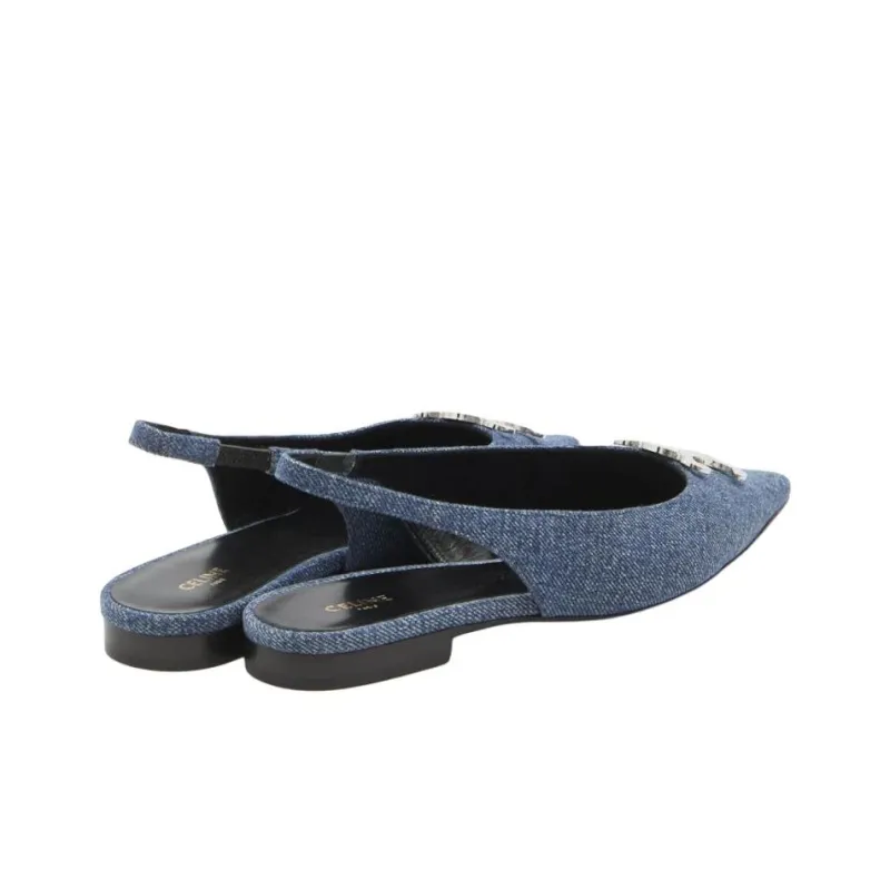 CELINE Casual Single Shoes Women's Blue-4