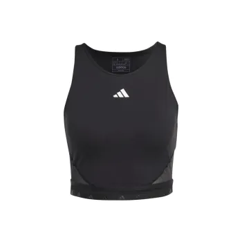 Adidas Aeroready Hyperglam Crop Tank Top Sport Vests Women's Black