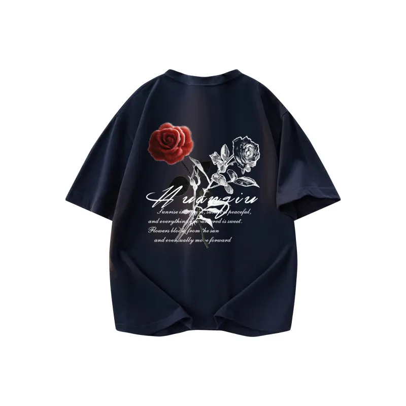 HUANQIU T Shirt Unisex Navy Blue-2