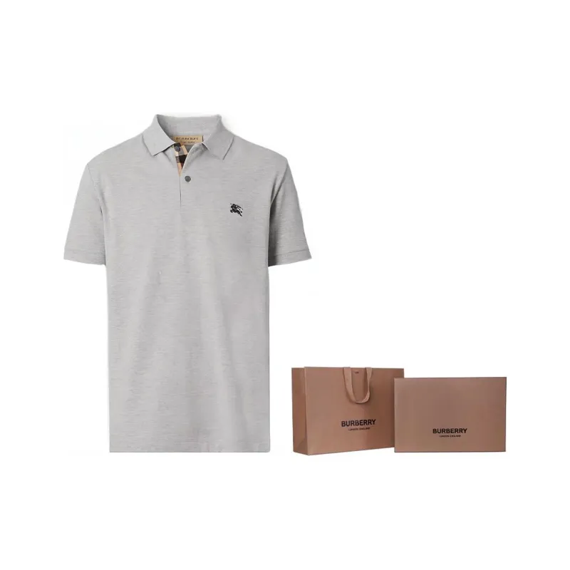 Burberry Oxford Logo Embroidered Polo-1