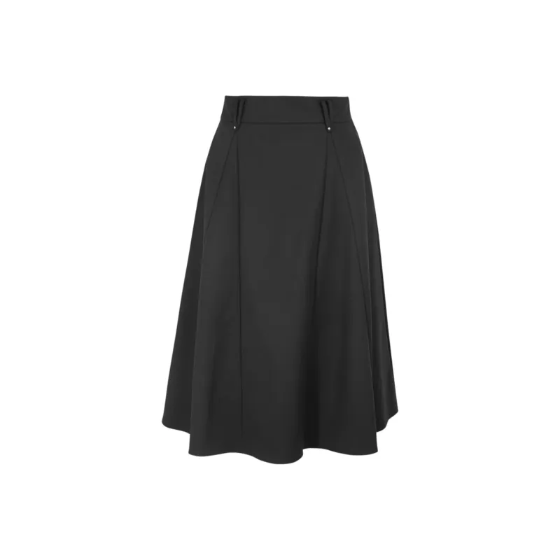 3COLOUR Casual Long Skirt Women's Classic Black-0