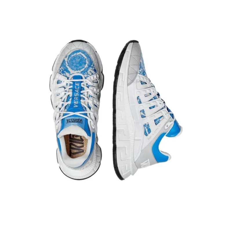VERSACE Trigreca Low Top Casual Shoes Men's Blue-3