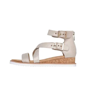 Skechers BOBS Desert Kiss Roman Sandals Women's Champagne