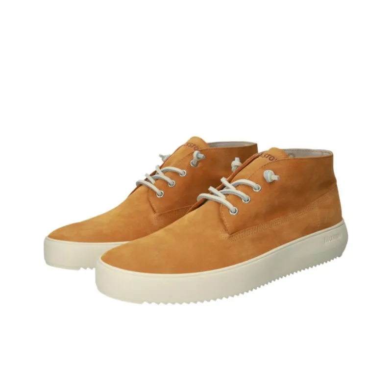 BLACKSTONE SLATER Abrasion Resistant Mid Top Skateboard Shoes Men's Orange-1