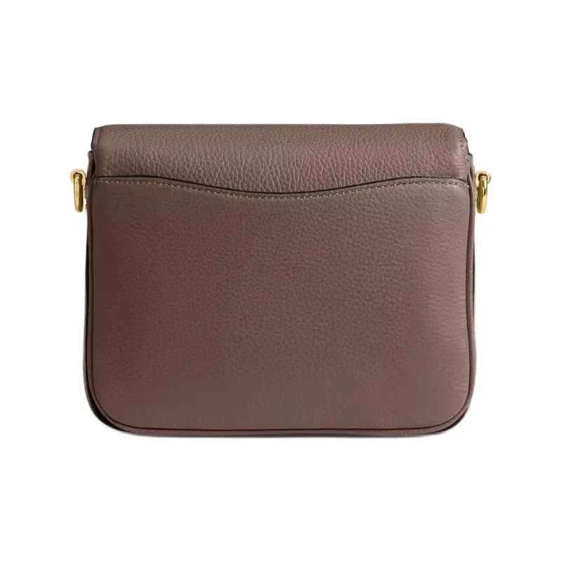 COACH Cassie Leather One Shoulder Handbag Small Size Women's Dark Stone Color-2