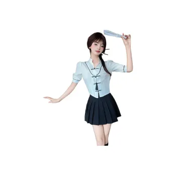 DGMZ Uniforms Women's Shirt Black Dress Clothing Set