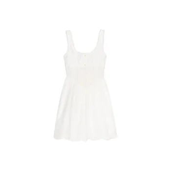 ZARA Sleeveless Dress Women's Frosted White