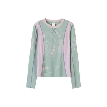 CONP T Shirts Unisex Green Purple Multicolor