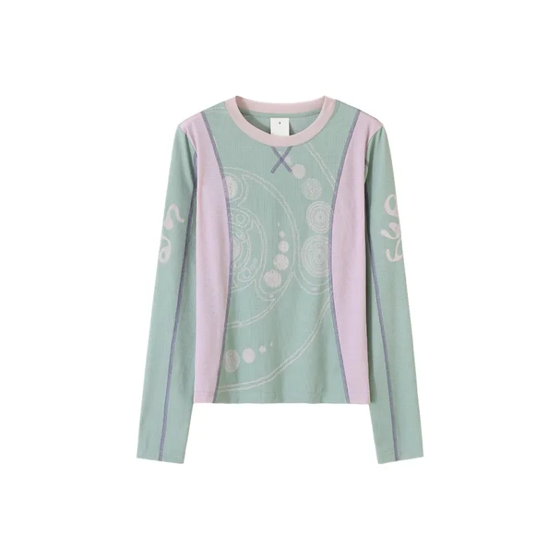 CONP T Shirts Unisex Green Purple Multicolor-0