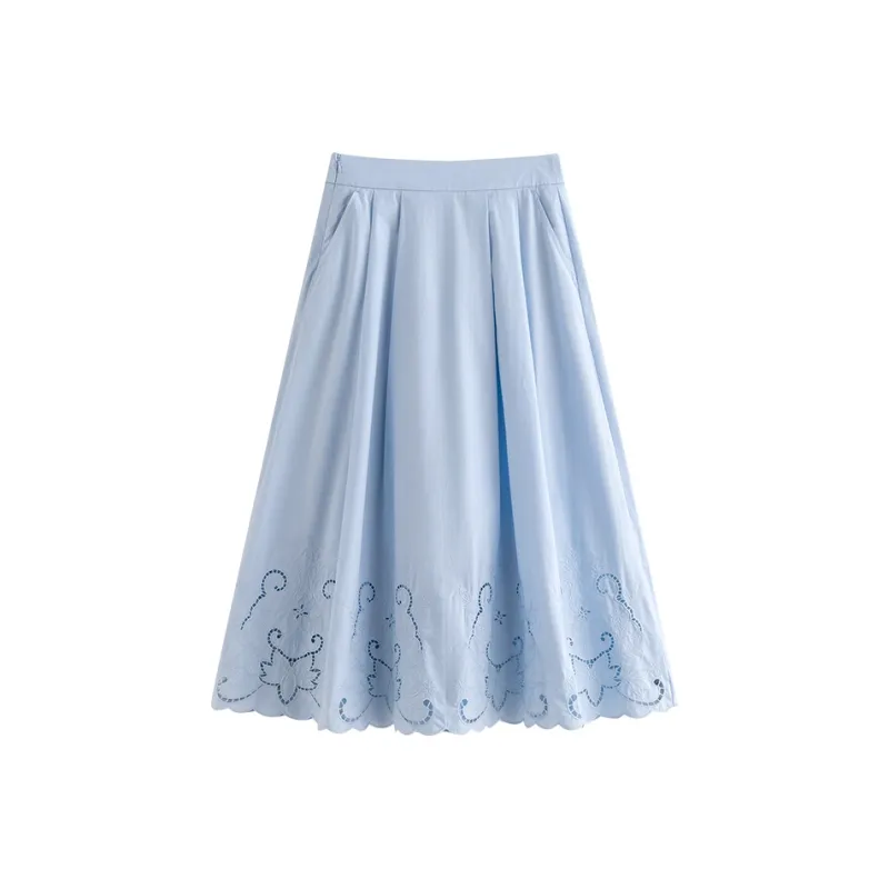 Inman Casual Long Skirts Women's Pearl White-5