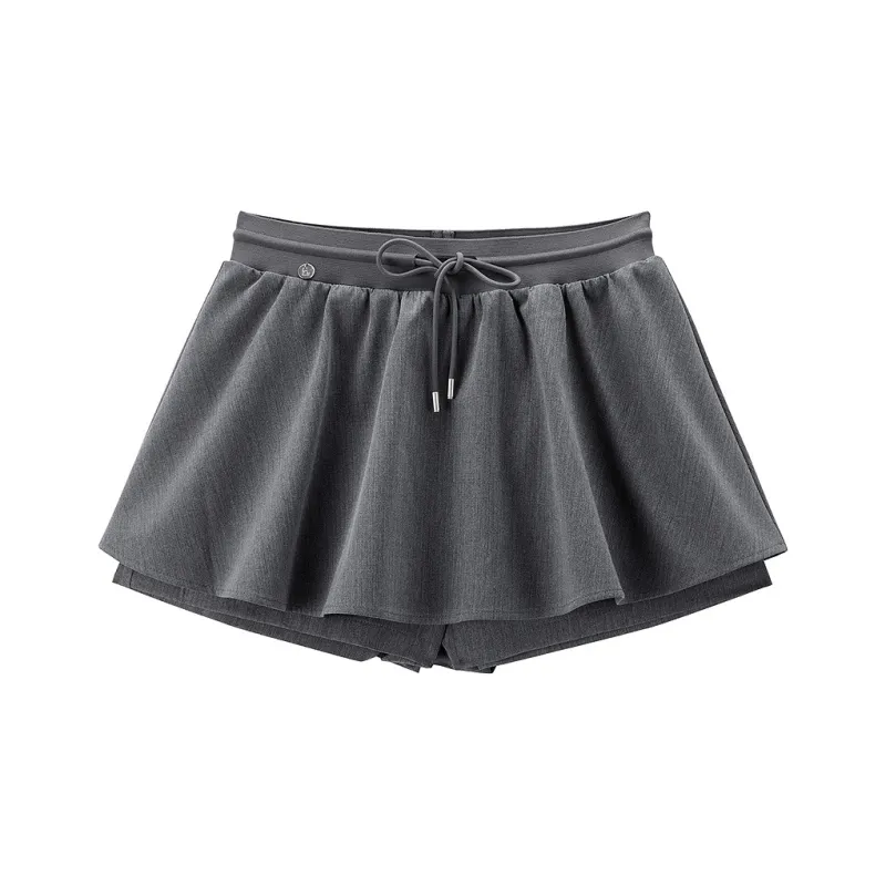 LEDIN Casual Short Skirts Women's Lunar Rock Gray-0