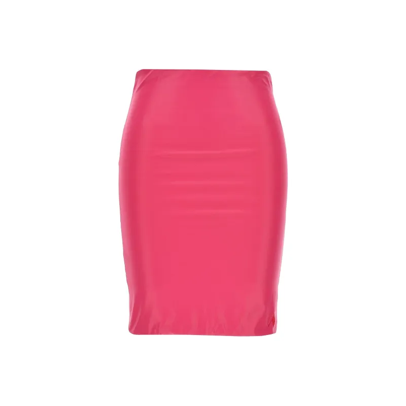 The Attico Metallic High Waist Beach Skirt-0