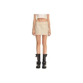 CLIMAX VISION Casual Short Skirts Women's Light Champagne