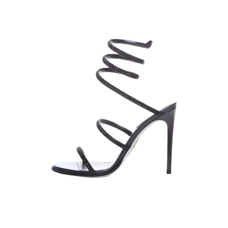 RENE CAOVILLA One Strap Sandals 10.5cm Women's Black-0