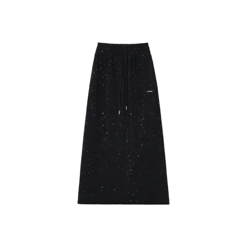 TURNTHETABLES Casual Long Skirts Women's Black-0