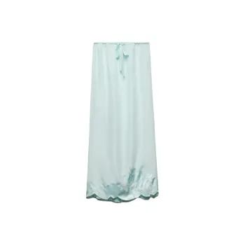 PRADA Embroidered Habutai Silk Midi Skirt