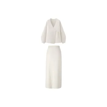 Yvetteclassic Skirt Set Women's Beige Apricot