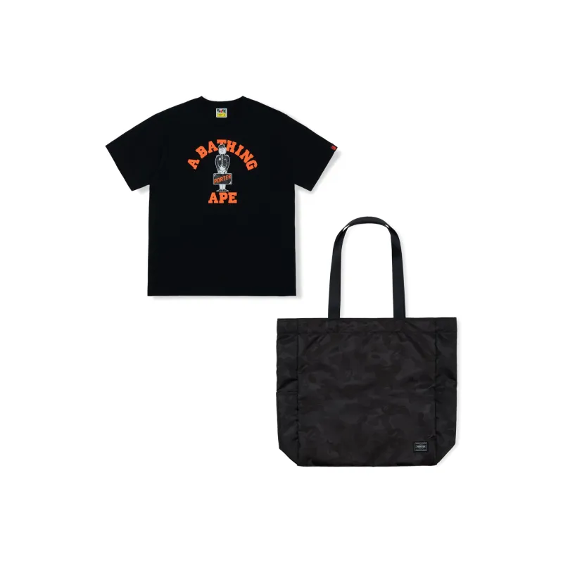 Porter X A BATHING APE PORTER Collaboration T Shirts Unisex-2