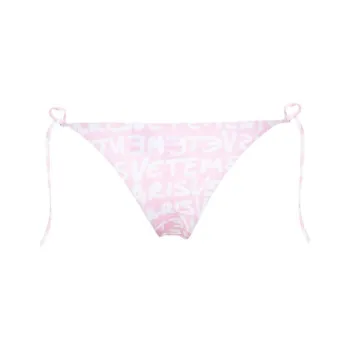Vetements Logo Printed High Waisted Bikini Bottom