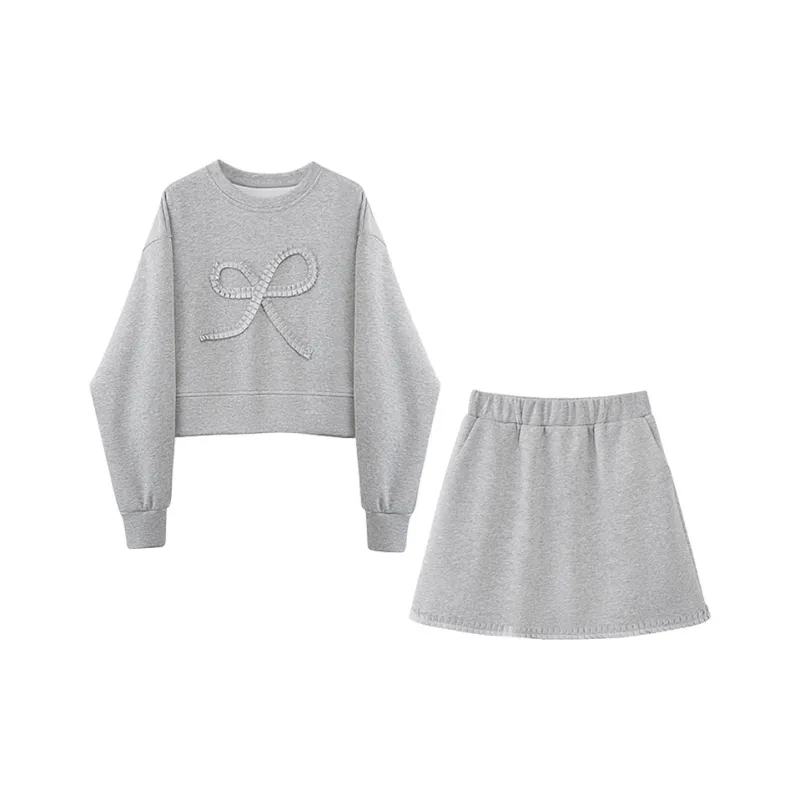 Cypress House Skirt Set Women's Light Gray-0