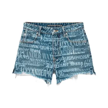 Alexander Wang All Over Logo Shorts