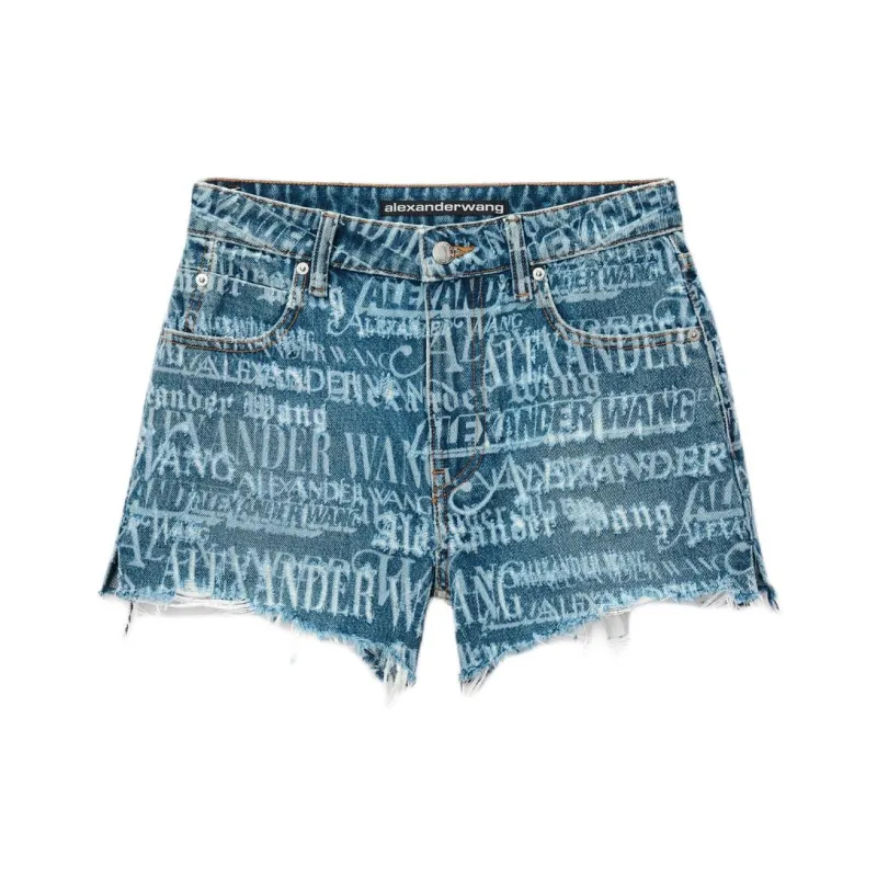 Alexander Wang All Over Logo Shorts-0