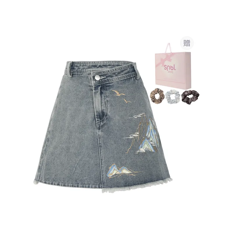 SNBL Denim Short Skirts Women's-3
