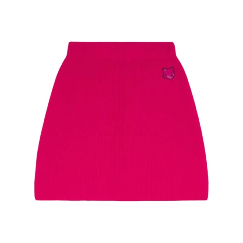 Maison Kitsune FW24 Casual Short Skirts Women's Rose Red-0
