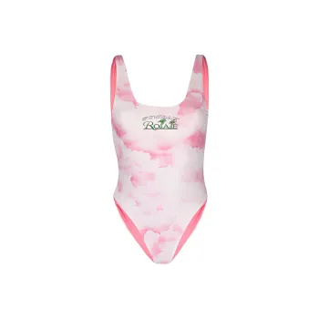 Rotate Logo Print One Piece Swimsuit