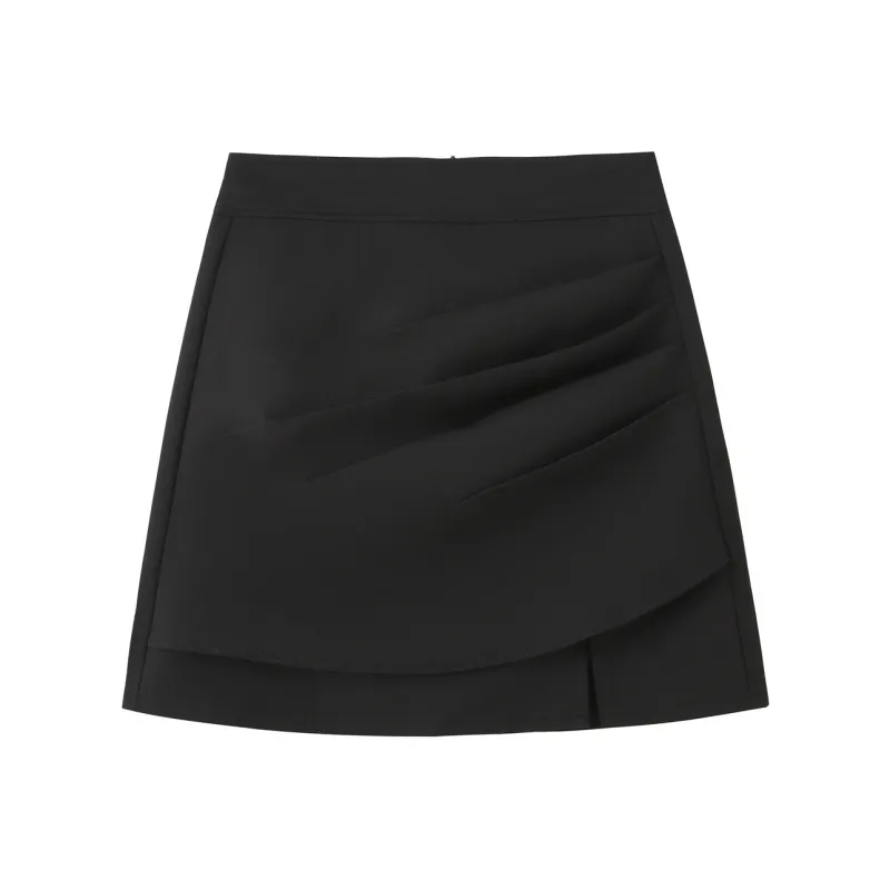 0571 Family Casual Short Skirts Women's Black-0