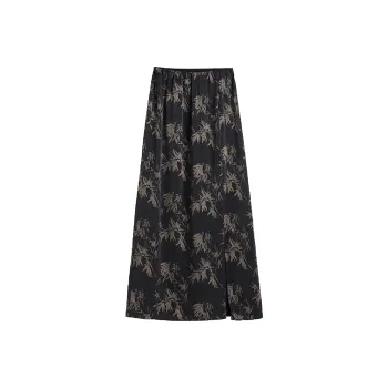 Hang Yi Court Casual Long Skirt Women's Black