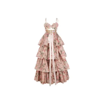 Selkie Collection SS24 Skirt Set Women's Rose Garden In Memory Print