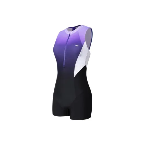 Watertime One-piece Swimsuit Women's Black Purple Gradient