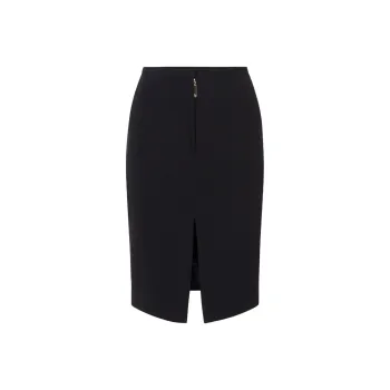 Elisabetta Franchi Midi Skirt In Lightweight Crêpe Fabric Casual Long Skirts Women's Black